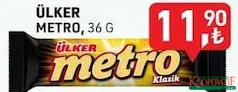 ÜLKER METRO ÇİKOLATA 36 G